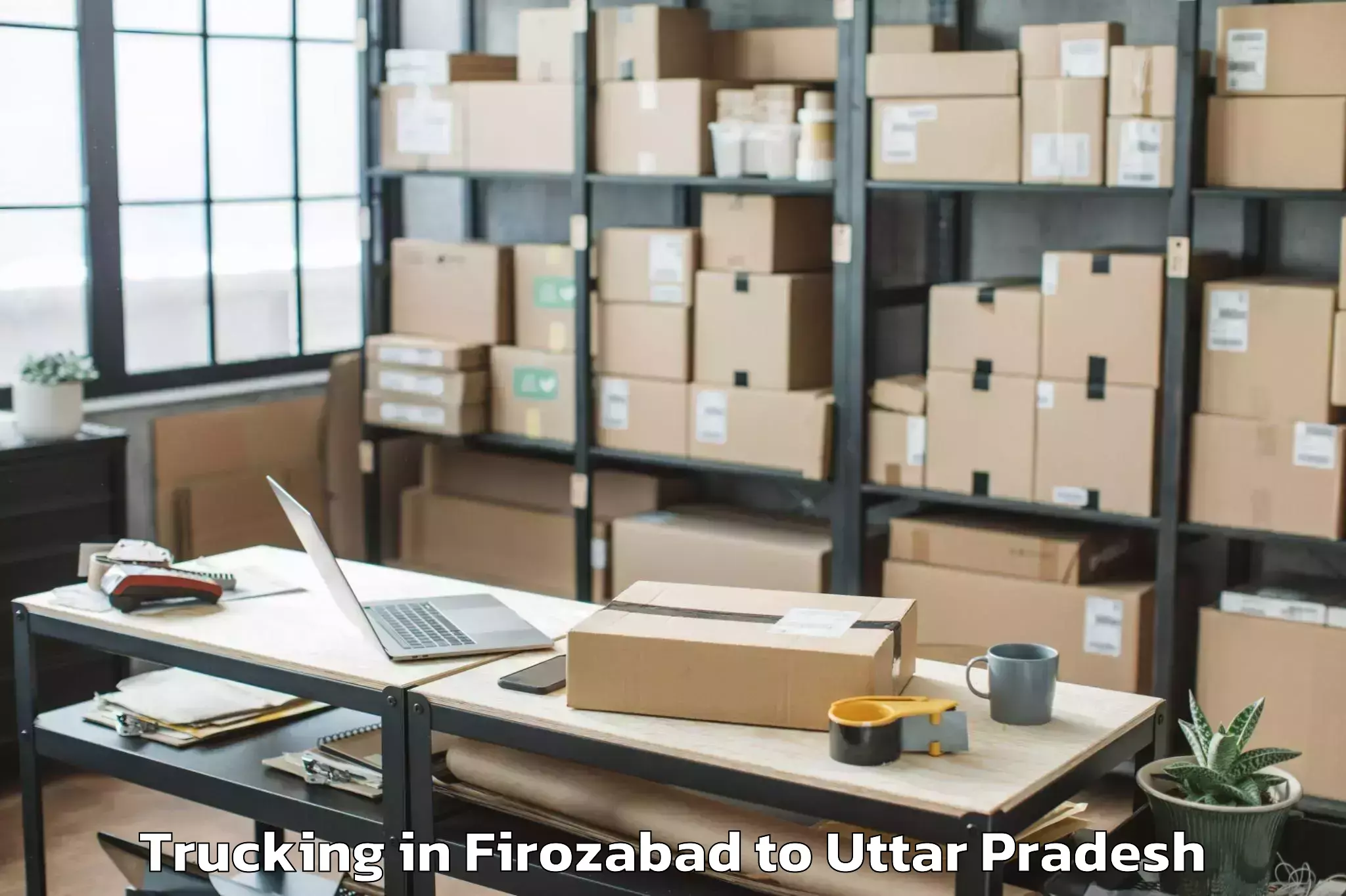 Top Firozabad to Gahmar Trucking Available